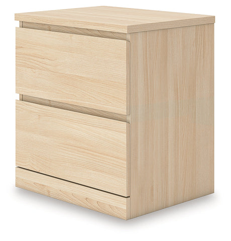 Onita Natural Storage Panel Platform Bedroom Set with 2 Drawers by Ashley at Eve Furniture