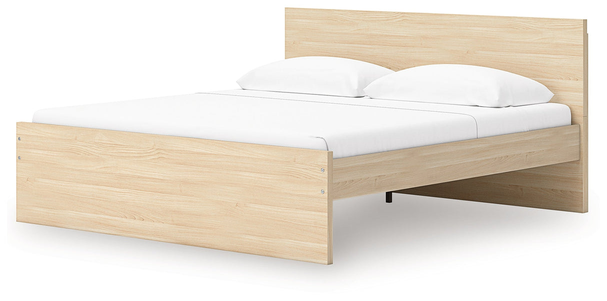 Onita Natural Storage Panel Platform Bedroom Set with 2 Drawers by Ashley at Eve Furniture