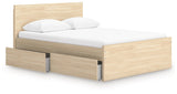 Onita Natural Storage Panel Platform Bedroom Set with 2 Drawers by Ashley at Eve Furniture