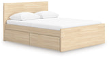 Onita Natural Storage Panel Platform Bedroom Set with 2 Drawers by Ashley at Eve Furniture