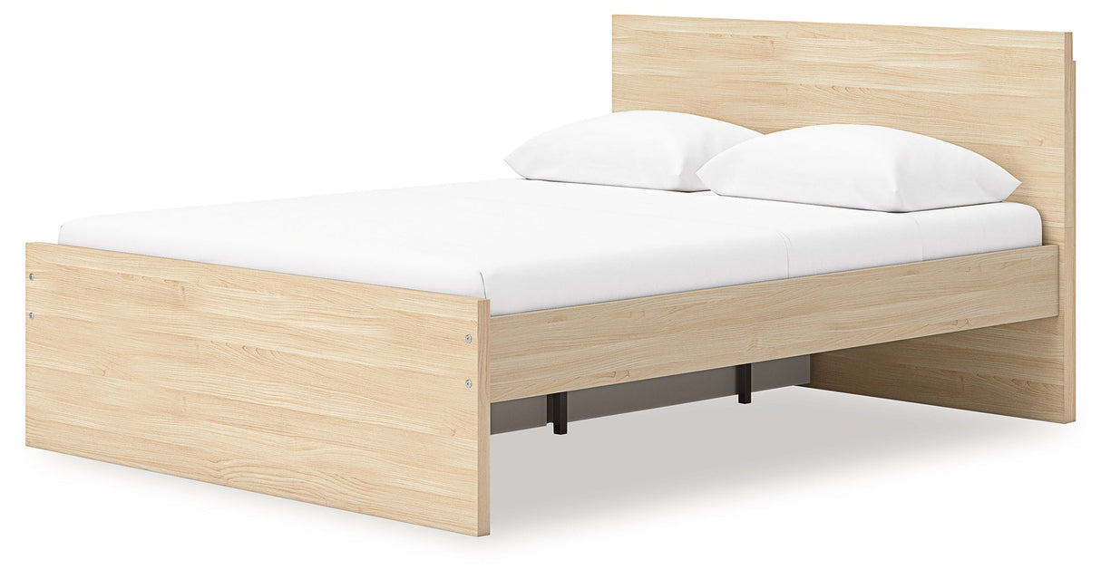 Onita Natural Storage Panel Platform Bedroom Set with 2 Drawers by Ashley at Eve Furniture