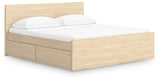 Onita Natural Storage Panel Platform Bedroom Set with 4 Drawers by Ashley at Eve Furniture