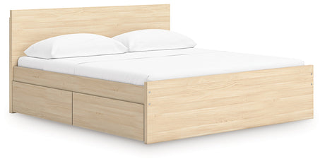 Onita Natural Storage Panel Platform Bedroom Set with 4 Drawers by Ashley at Eve Furniture