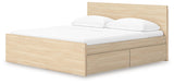 Onita Natural Storage Panel Platform Bedroom Set with 4 Drawers by Ashley at Eve Furniture