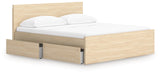 Onita Natural Storage Panel Platform Bedroom Set with 4 Drawers by Ashley at Eve Furniture
