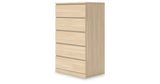 Onita Natural Storage Platform Bedroom Set with 2 Drawers by Ashley at Eve Furniture