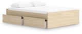 Onita Natural Storage Platform Bedroom Set with 2 Drawers by Ashley at Eve Furniture