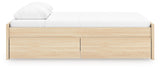 Onita Natural Storage Platform Bedroom Set with 2 Drawers by Ashley at Eve Furniture