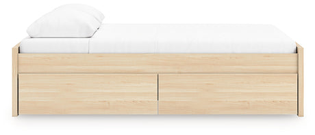 Onita Natural Storage Platform Bedroom Set with 2 Drawers by Ashley at Eve Furniture