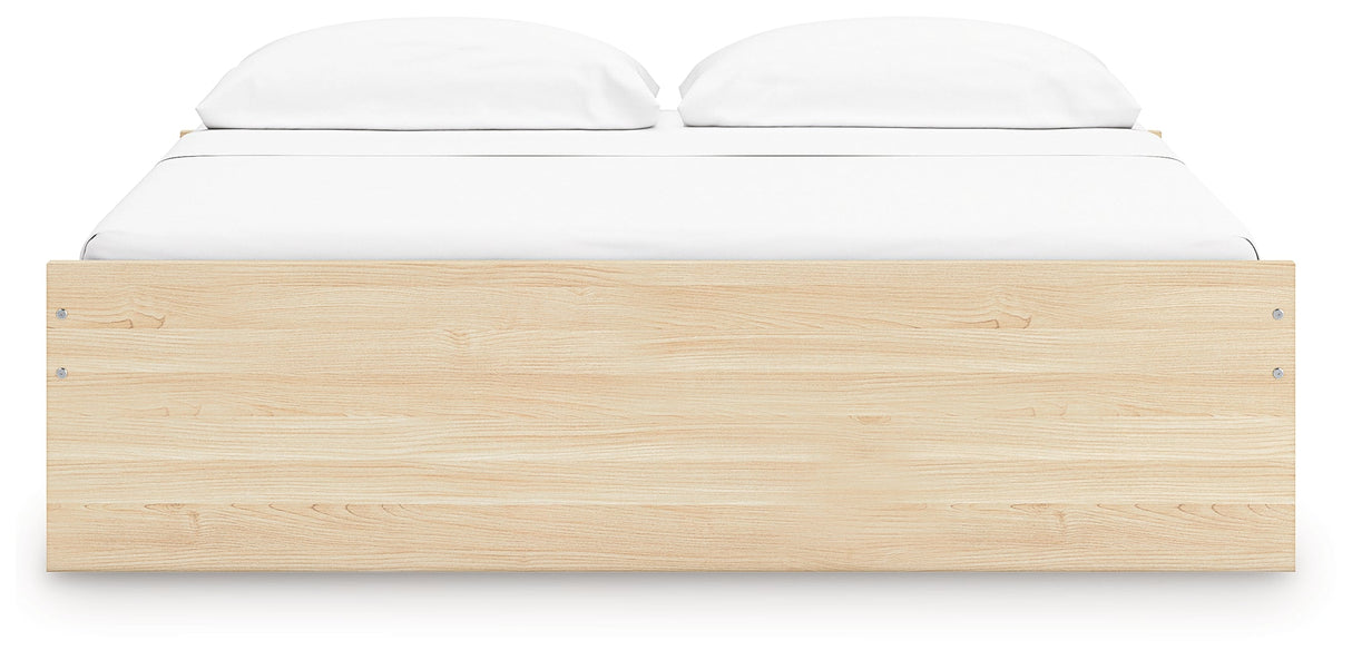 Onita Natural Storage Platform Bedroom Set with 4 Drawers by Ashley at Eve Furniture