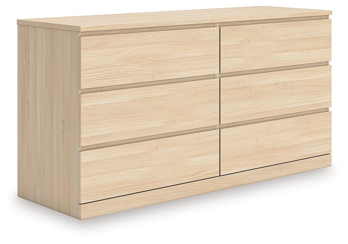 Onita Natural Storage Platform Bedroom Set with 4 Drawers by Ashley at Eve Furniture