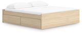 Onita Natural Storage Platform Bedroom Set with 4 Drawers by Ashley at Eve Furniture