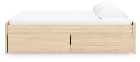Onita Natural Storage Platform Bedroom Set with 4 Drawers by Ashley at Eve Furniture
