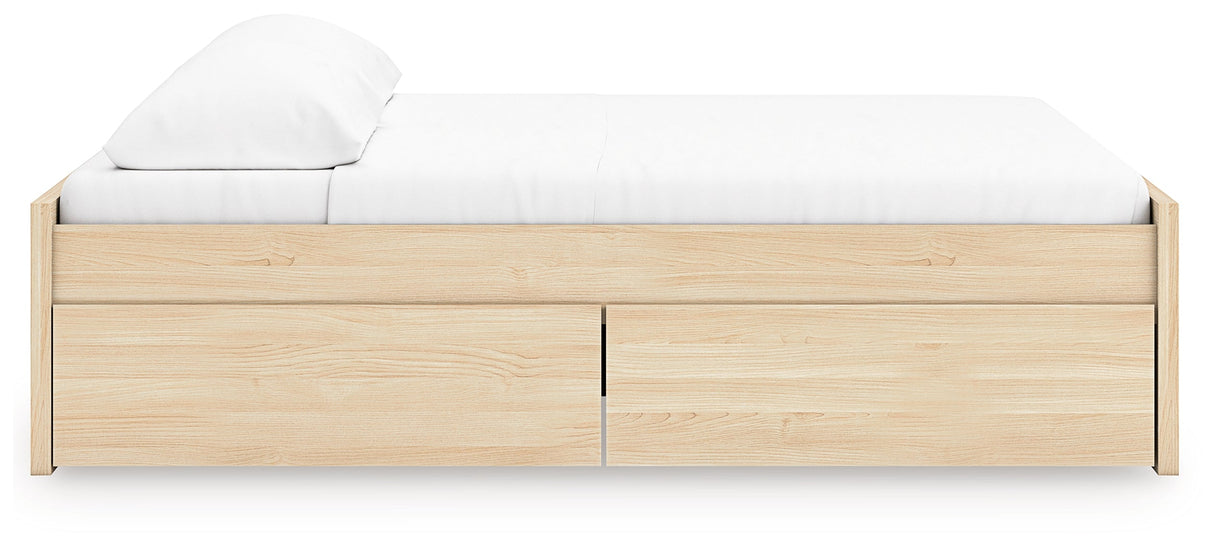 Onita Natural Storage Platform Bedroom Set with 4 Drawers by Ashley at Eve Furniture