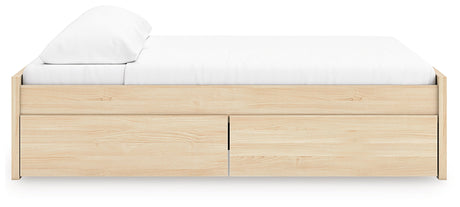 Onita Natural Storage Platform Bedroom Set with 4 Drawers by Ashley at Eve Furniture