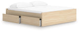 Onita Natural Storage Platform Bedroom Set with 4 Drawers by Ashley at Eve Furniture