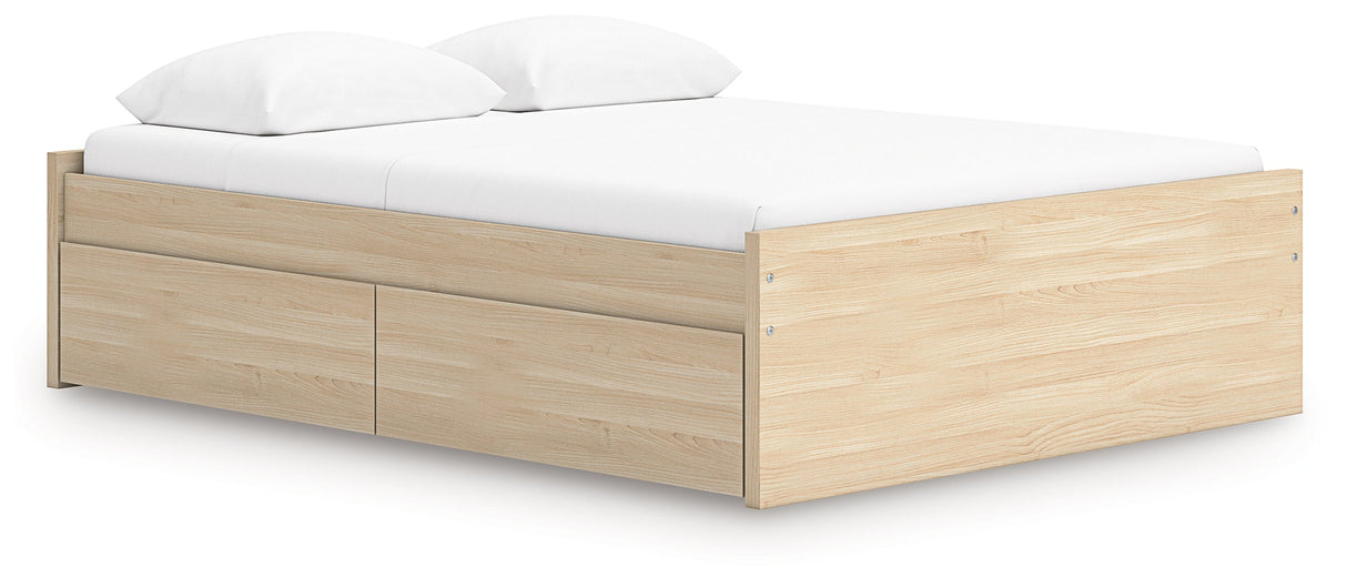 Onita Natural Storage Platform Bedroom Set with 4 Drawers by Ashley at Eve Furniture