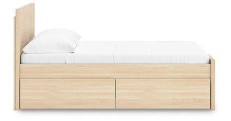 Onita Natural Youth Storage Panel Platform Bedroom Set with 2 Drawers by Ashley at Eve Furniture