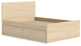 Onita Natural Youth Storage Panel Platform Bedroom Set with 2 Drawers by Ashley at Eve Furniture