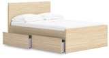 Onita Natural Youth Storage Panel Platform Bedroom Set with 2 Drawers by Ashley at Eve Furniture
