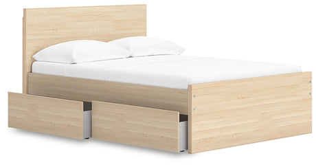 Onita Natural Youth Storage Panel Platform Bedroom Set with 2 Drawers by Ashley at Eve Furniture
