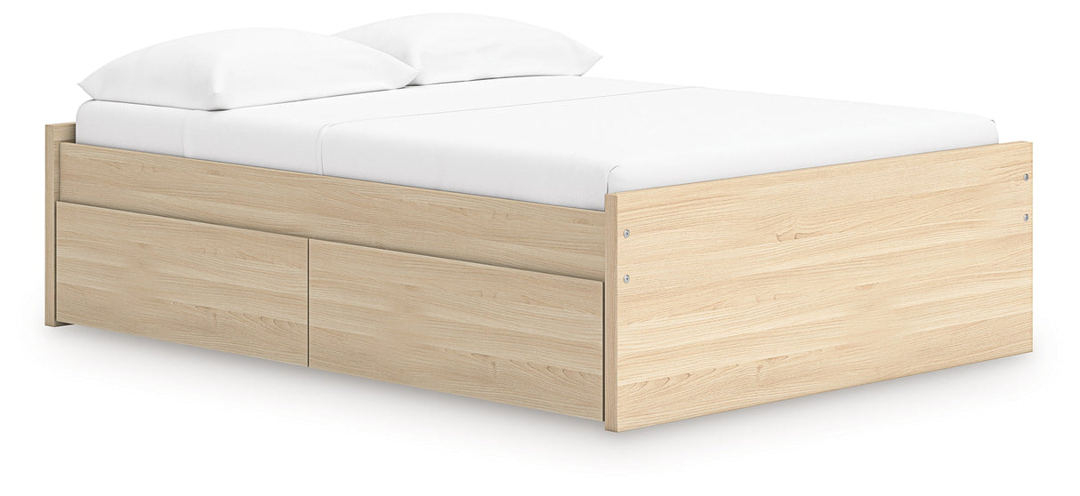 Onita Natural Youth Storage Platform Bedroom Set with 2 Drawers by Ashley at Eve Furniture