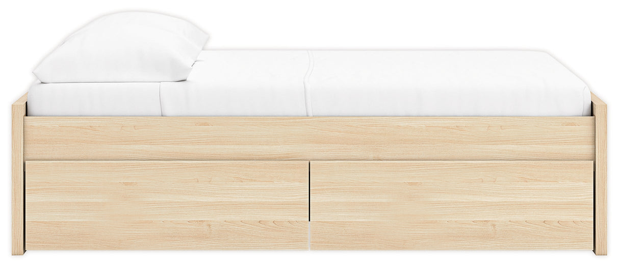 Onita Natural Youth Storage Platform Bedroom Set with 2 Drawers by Ashley at Eve Furniture