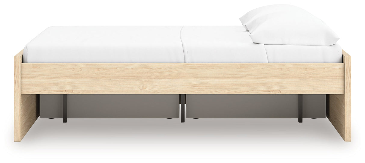Onita Natural Youth Storage Platform Bedroom Set with 2 Drawers by Ashley at Eve Furniture