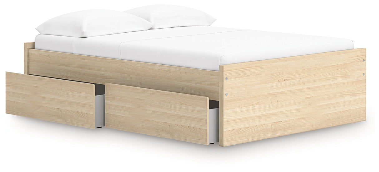 Onita Natural Youth Storage Platform Bedroom Set with 2 Drawers by Ashley at Eve Furniture