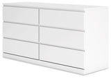 Onita White Dresser by Ashley at Eve Furniture