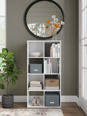 Onita White Eight Cube Organizer by Ashley at Eve Furniture