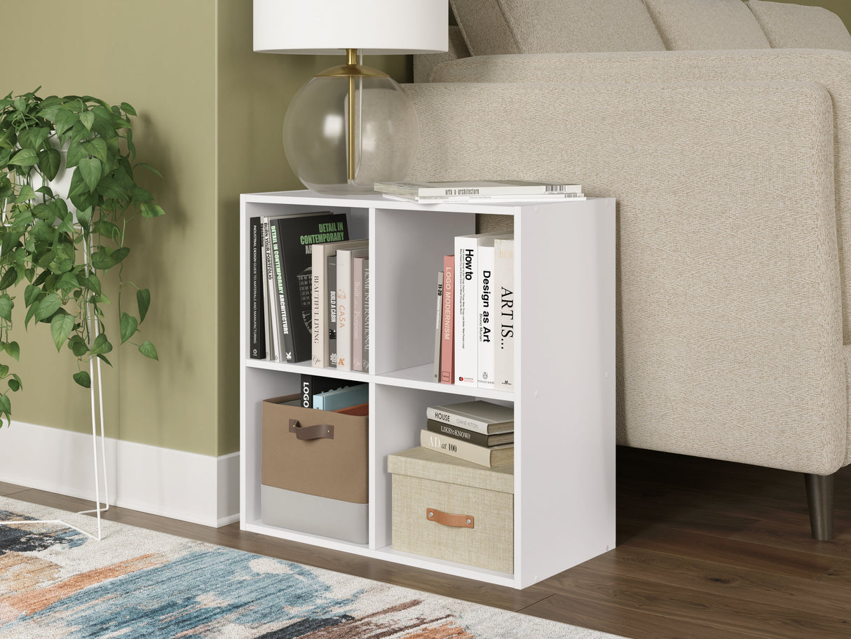 Onita White Four Cube Organizer by Ashley at Eve Furniture