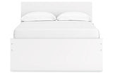 Onita White Full Panel Platform Bed with 1 Side Storage by Ashley at Eve Furniture