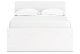 Onita White Full Panel Platform Bed with 2 Side Storage by Ashley at Eve Furniture