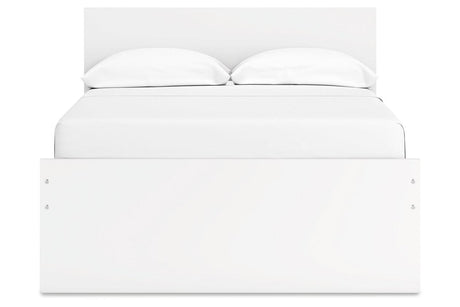 Onita White Full Panel Platform Bed with 2 Side Storage by Ashley at Eve Furniture