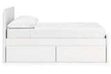 Onita White Full Panel Platform Bed with 2 Side Storage by Ashley at Eve Furniture