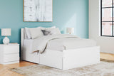 Onita White Full Panel Platform Bed with 2 Side Storage by Ashley at Eve Furniture