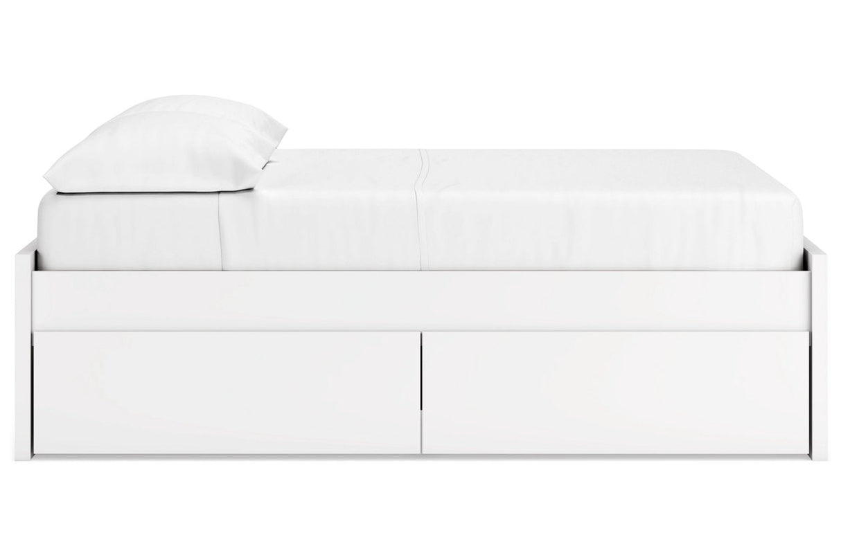 Onita White Full Storage Platform Base Bed with 2 Drawers by Ashley at Eve Furniture