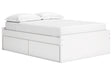 Onita White Full Storage Platform Base Bed with 2 Drawers by Ashley at Eve Furniture