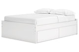 Onita White Full Storage Platform Base Bed with 4 Drawers by Ashley at Eve Furniture