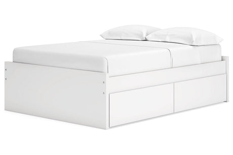 Onita White Full Storage Platform Base Bed with 4 Drawers by Ashley at Eve Furniture