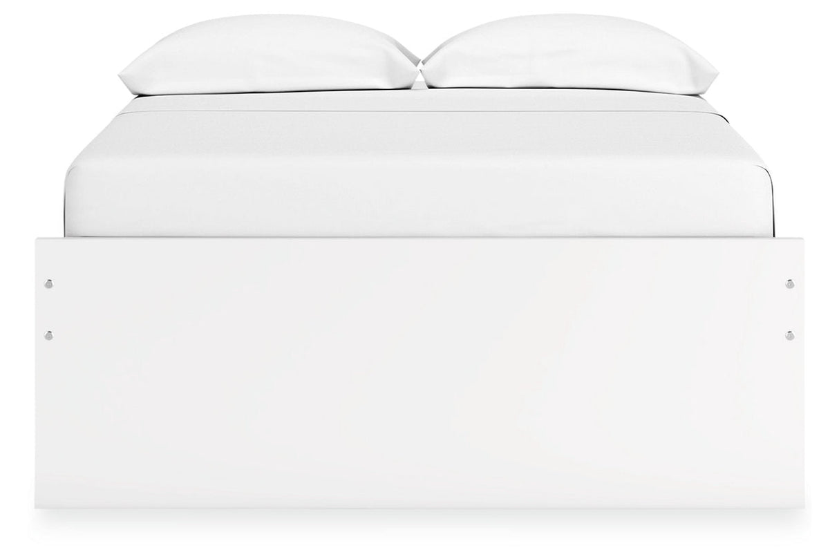 Onita White Full Storage Platform Base Bed with 4 Drawers by Ashley at Eve Furniture