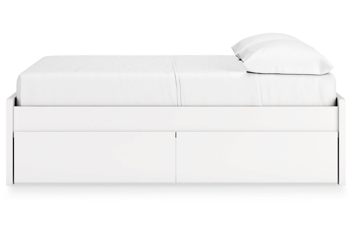 Onita White Full Storage Platform Base Bed with 4 Drawers by Ashley at Eve Furniture