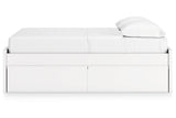 Onita White Full Storage Platform Base Bed with 4 Drawers by Ashley at Eve Furniture