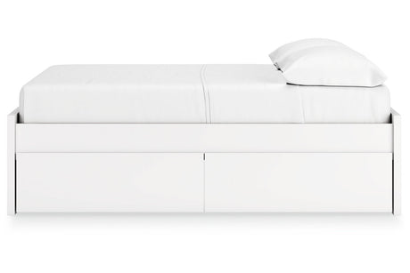 Onita White Full Storage Platform Base Bed with 4 Drawers by Ashley at Eve Furniture