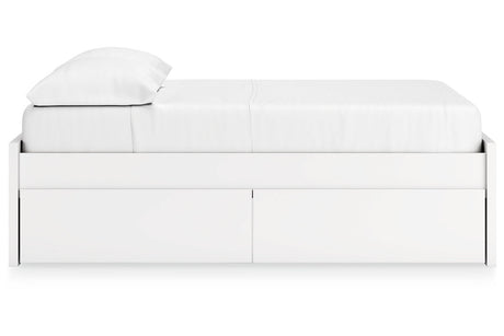 Onita White Full Storage Platform Base Bed with 4 Drawers by Ashley at Eve Furniture