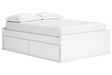 Onita White Full Storage Platform Base Bed with 4 Drawers by Ashley at Eve Furniture