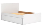 Onita White Full Storage Platform Bed with 2 Drawers by Ashley at Eve Furniture