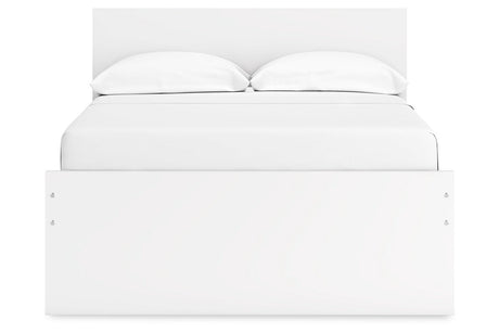Onita White Full Storage Platform Bed with 2 Drawers by Ashley at Eve Furniture