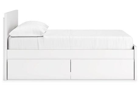Onita White Full Storage Platform Bed with 2 Drawers by Ashley at Eve Furniture